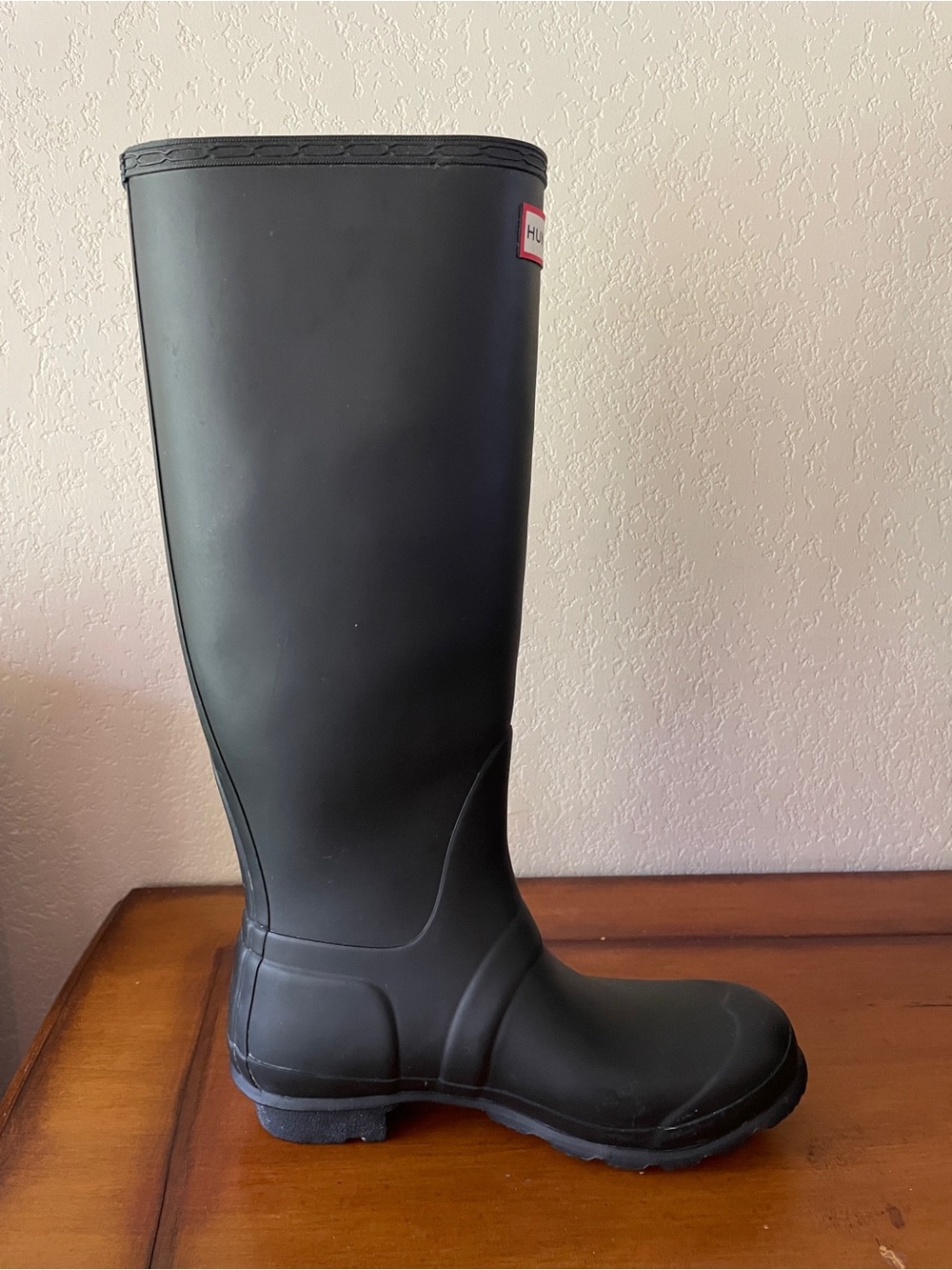 Hunter Original Tall Rain Boots Sz 7 Black Matte WFT1000RMA - Picture 3 of 14